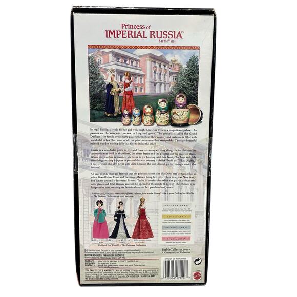 Princess of Imperial Russia Barbie Dolls Of The World Pink Label Collection 2004 - Picture 4 of 14